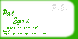 pal egri business card